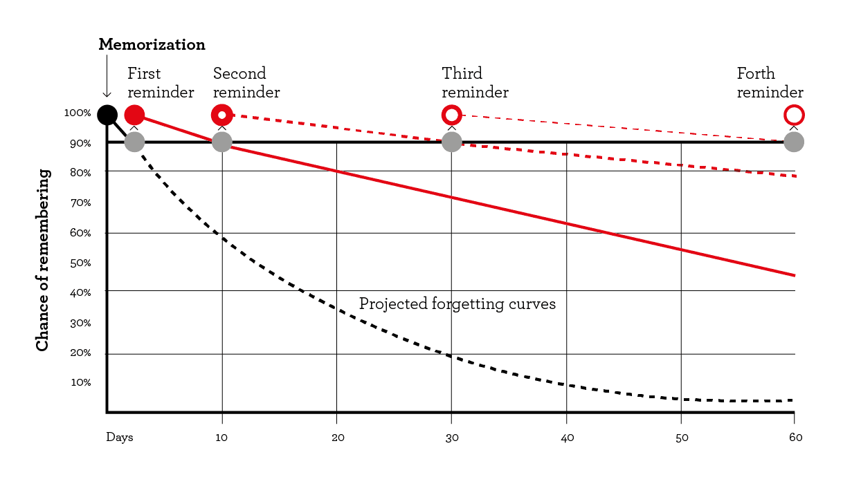 The learning forgetting curve